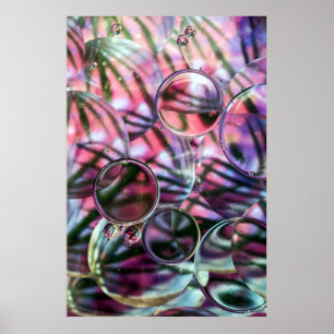 Póster Papel de pantalla digital de agua de burbuja