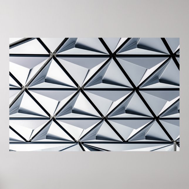 Póster Papel de pantalla digital gris y negro (Frente)