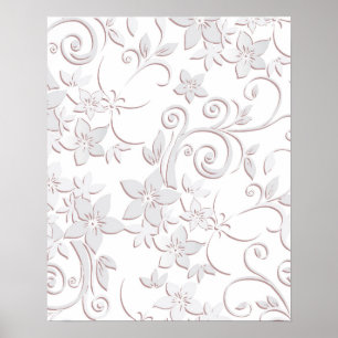 Póster Papel de pared de flores 1