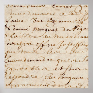 Póster papel de pergamino francés del Grunge de la