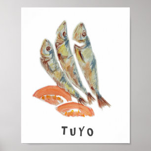 Póster Papel de Poster de acuarela de tuyo filipino/filip