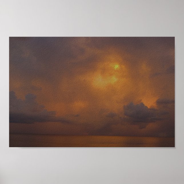 Póster Papel de Poster de valor de atardecer brillante (m (Frente)