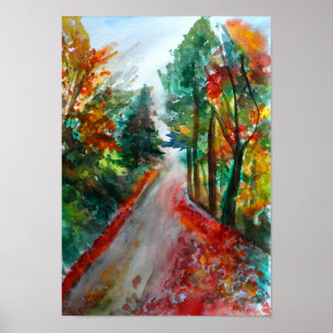 Póster Papel de Poster de valor del paisaje otoñal (mate)