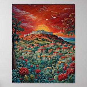 Póster Papel de Poster de valor (Matte) en Atenas Grecia 