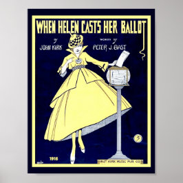 Póster Papel de sufragio femenino - 1916