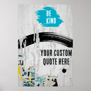 Póster Papel desgarrado por collage urbano con cotizacion