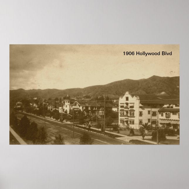 Póster Papel en Hollywood Blvd de 1906 (Frente)
