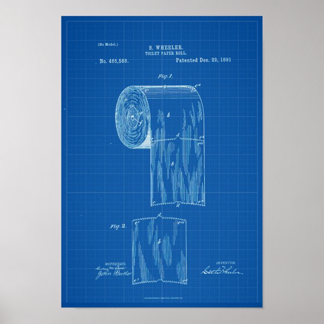 Póster Papel higiénico de papel higiénico Patente de impr (Frente)