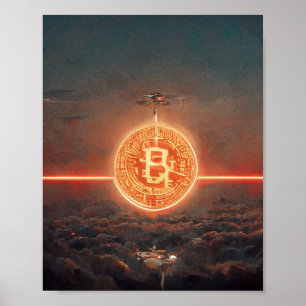 Póster Papel mural de Bitcoin