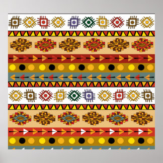 Póster Papel mural tribal, diseño artístico étnico.
