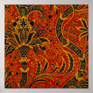 Póster Papel pintado antiguo de William Morris India