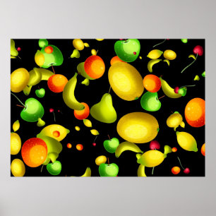 Póster Papel pintado con sabor a fruta