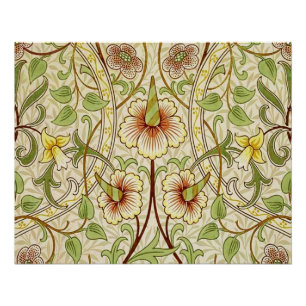 Póster Papel pintado de flores clásico Narciso de William