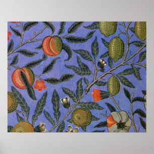 Póster Papel pintado de granada de William Morris