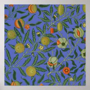 Póster Papel pintado de granada de William Morris