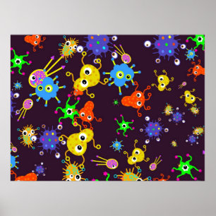 Póster Papel pintado de las bacterias