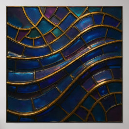 Póster Papel pintado de mosaico opulento sin costuras