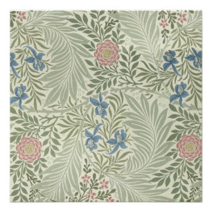Póster Papel pintado floral Larkspur de William Morris