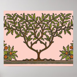 Póster Papel pintado floral Tree Frieze de William Morris