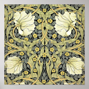 Póster Papel pintado floral William Morris Pimpernel