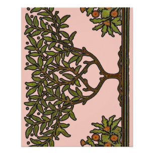 Póster Papel pintado floral William Morris Tree Frieze