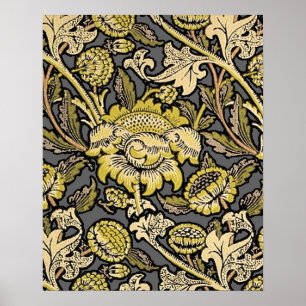 Póster Papel pintado floral William Morris Wey
