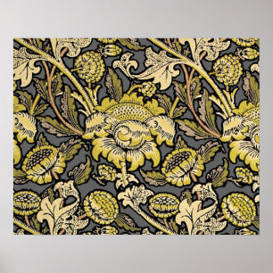Póster Papel pintado floral William Morris Wey
