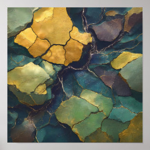 Póster Papel pintado mineral comprimido con Metálico Lumi