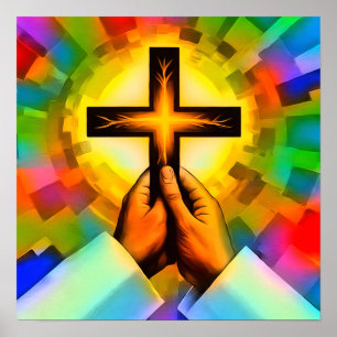 Póster Papel Poster de la oración cristiana (Matte)