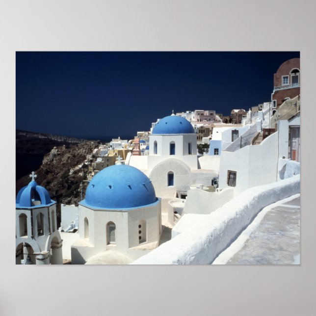 Póster Papel Poster de Santorini Grecia (Matte) (Frente)