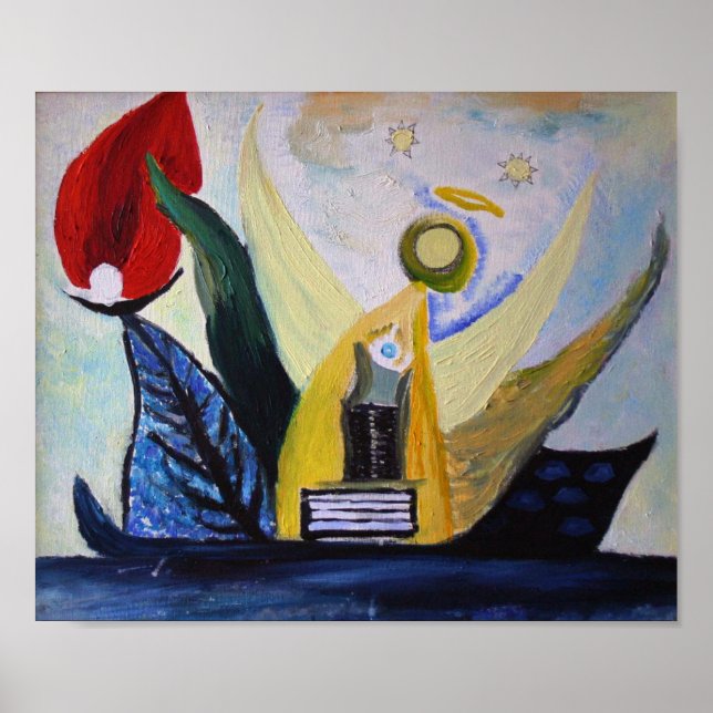 Póster Papel Poster de valor de pintura abstracta (Frente)