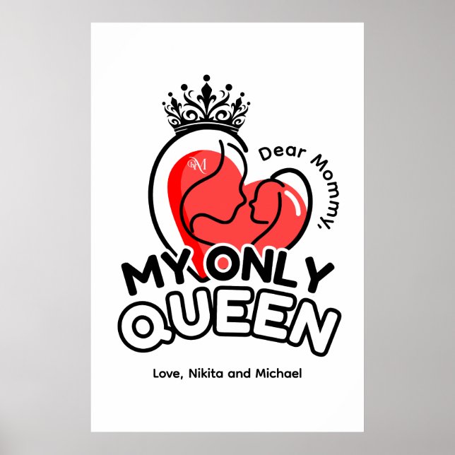 Póster Papel poster (mate) : Mi única reina (Frente)