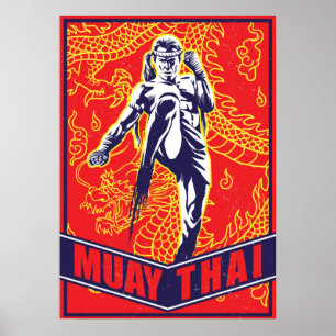 Póster Papel poster (Matte) - Muay Thai