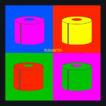Póster Papel retro de tocador psicodélico pop vibrante<br><div class="desc">Pop Art Retro Psicodelic Toilet Colores vibrantes de papel. Papel De Aseo De Arte De Op Colorido,  Para Mantenerte Sonriente Y Tranquilo. Puede personalizarlo o mantenerlo en blanco</div>