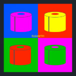 Póster Papel retro de tocador psicodélico pop vibrante<br><div class="desc">Pop Art Retro Psicodelic Toilet Colores vibrantes de papel. Papel De Aseo De Arte De Op Colorido,  Para Mantenerte Sonriente Y Tranquilo. Puede personalizarlo o mantenerlo en blanco</div>