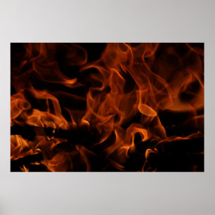 Póster Papel rojo de fuego