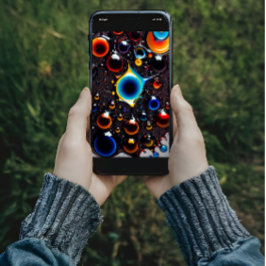 Póster Papel tapiz de burbujas coloridas