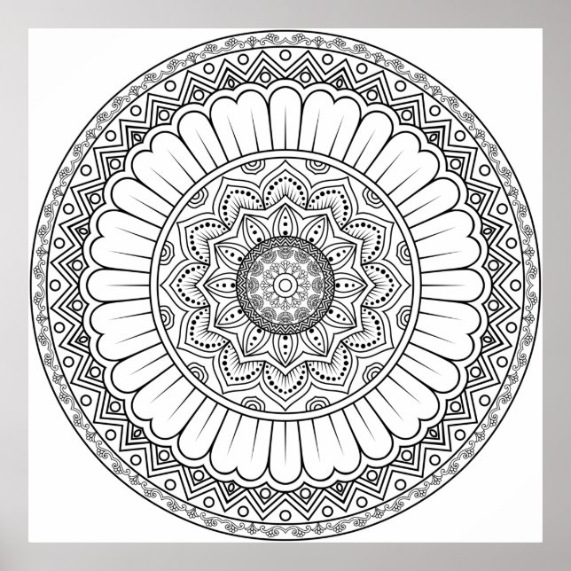 Póster Papel tapiz de rosette mandala (Frente)