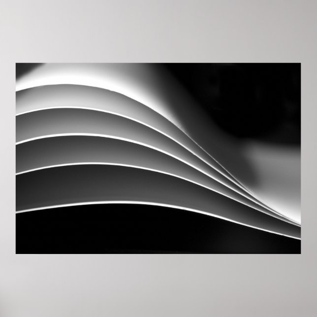 Póster Papel, una visión diferente - abstracto en blanco  (Frente)