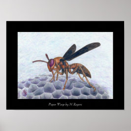 Póster Papel Wasp Art Print