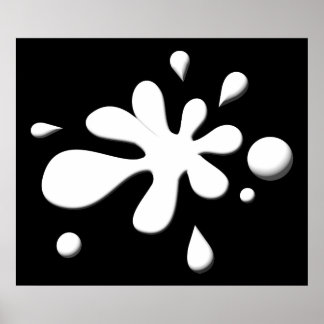 Póster Papelera de pintura blanca
