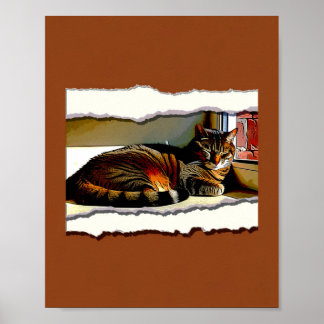 Póster Paper Cutout Resting House Art Print