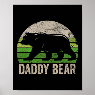 Póster Papi Bear Shirt Dad Con El Día De Los Padres