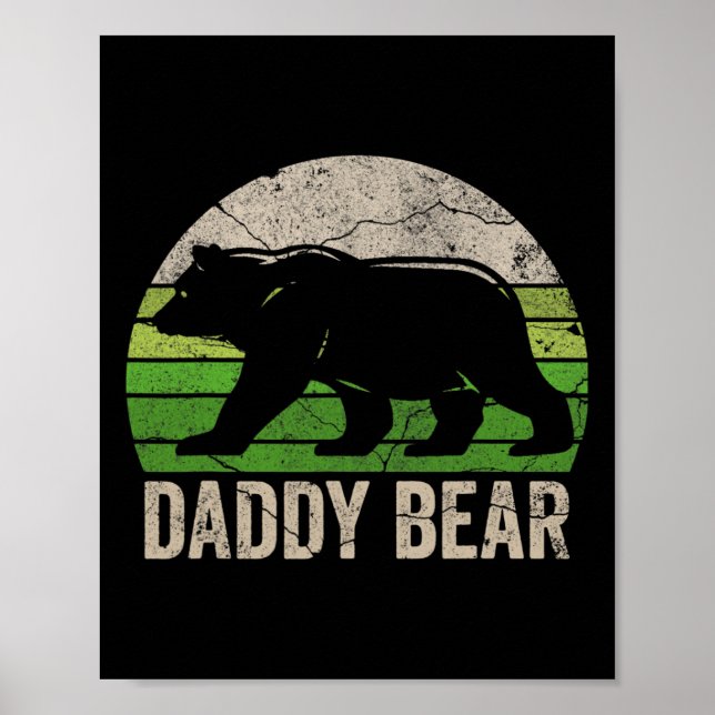Póster Papi Bear Shirt Dad Con El Día De Los Padres (Frente)