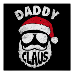 Póster Papi Claus Santa Claus Navidades graciosos coincid