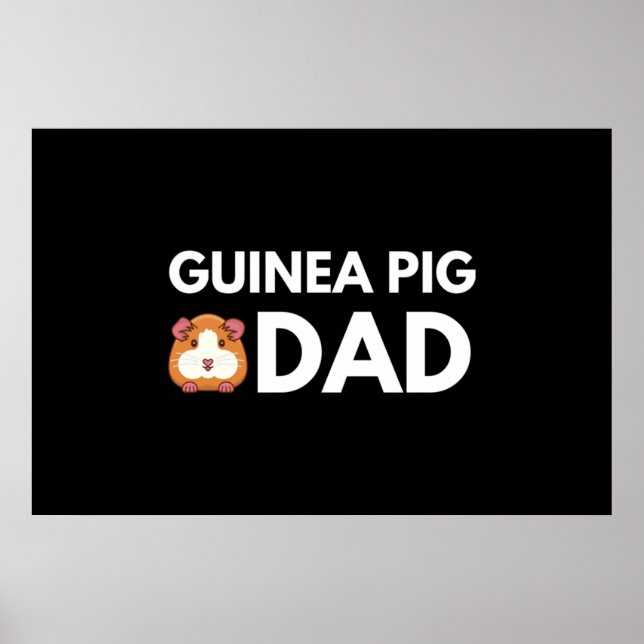 Póster Papi de cerdo de Guinea (Frente)
