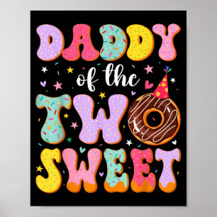 Póster Papi de los dos dulces 2 cumpleaños donut cumpleañ
