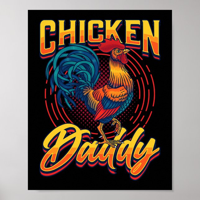 Póster Papi de pollo para hombres (Frente)
