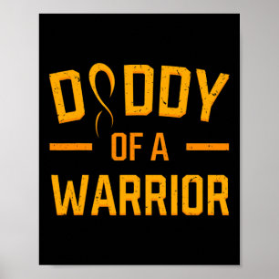 Póster Papi De Un Cáncer Infantil Guerrero Medulloblastom