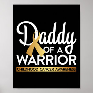 Póster Papi De Una Cinta De Oro De Cáncer De Niños Guerre